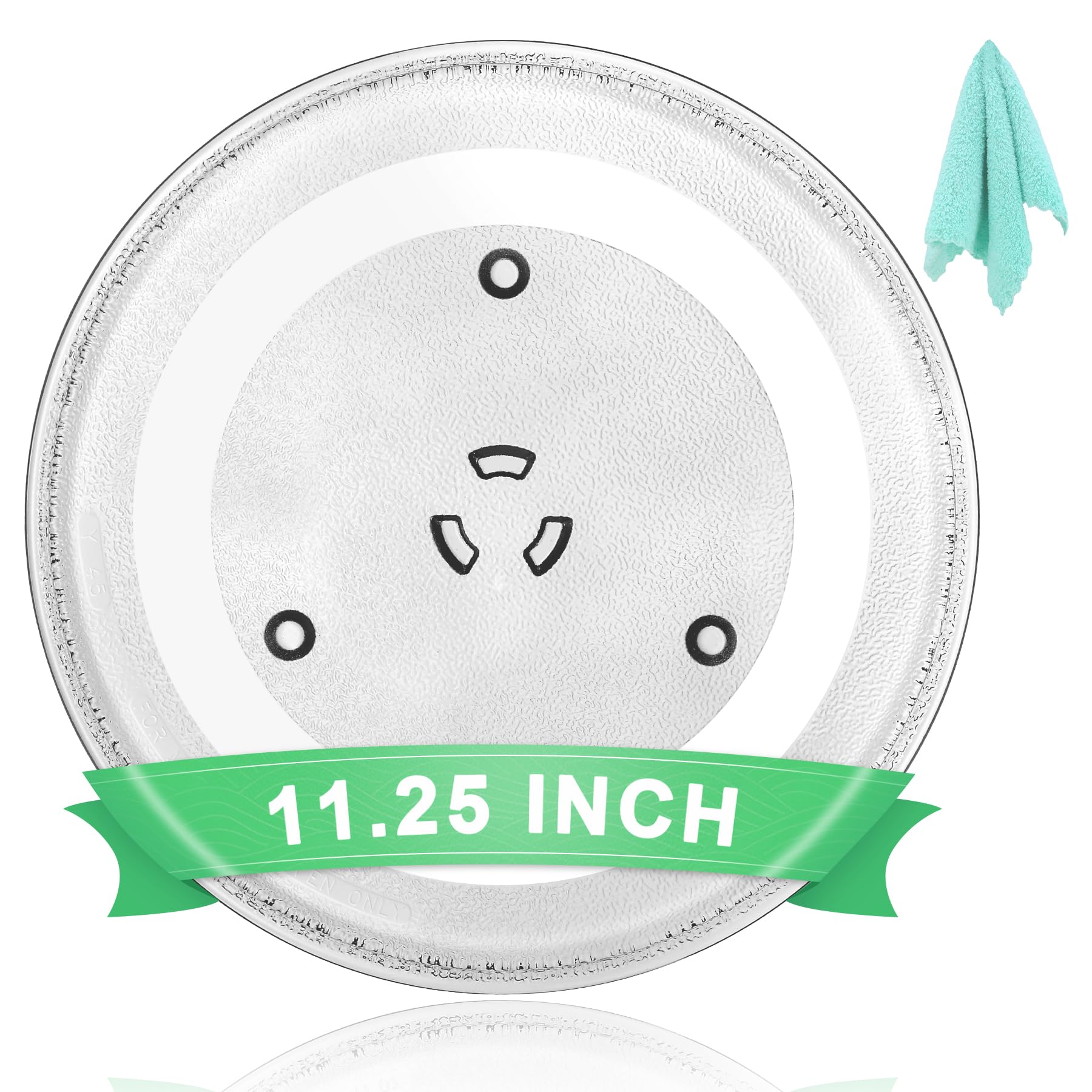 Hiflora 11.25-inch microwave plate top view for even reheating.