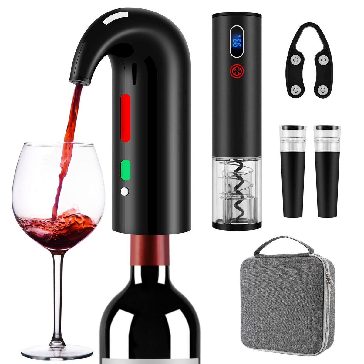 Higfra electric wine bottle opener shown for effortless uncorking and quick wine access.