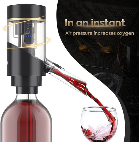 Higfra One-Touch Wine Oxidizer provides a simple, rapid pour.