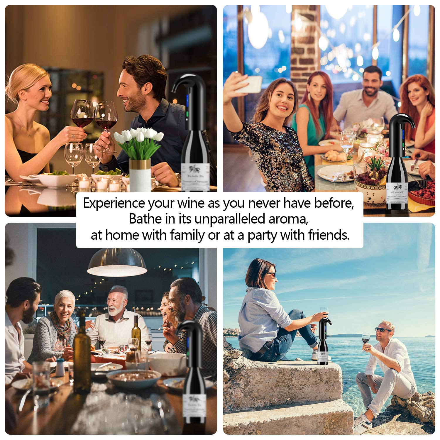 Higfra USB charge portable design for on-the-go wine enjoyment