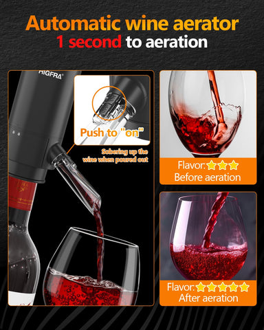 Higfra vacuum stoppers keeping wine fresh for days