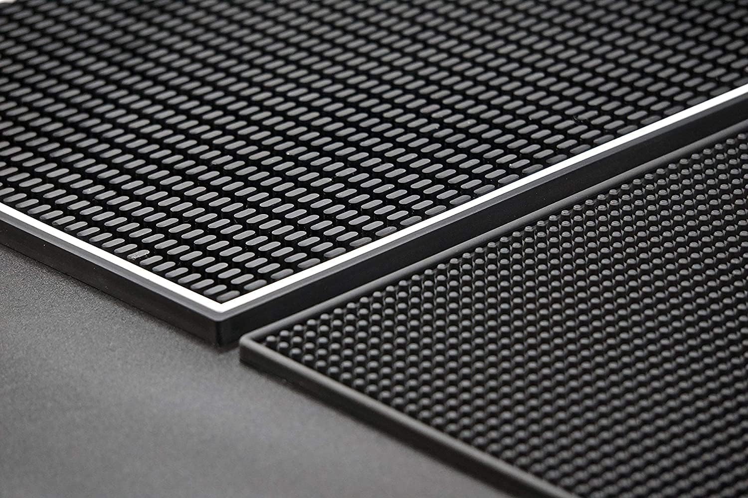 Highball & Chaser bar mat demonstrates spill containment to keep the bar tidy.