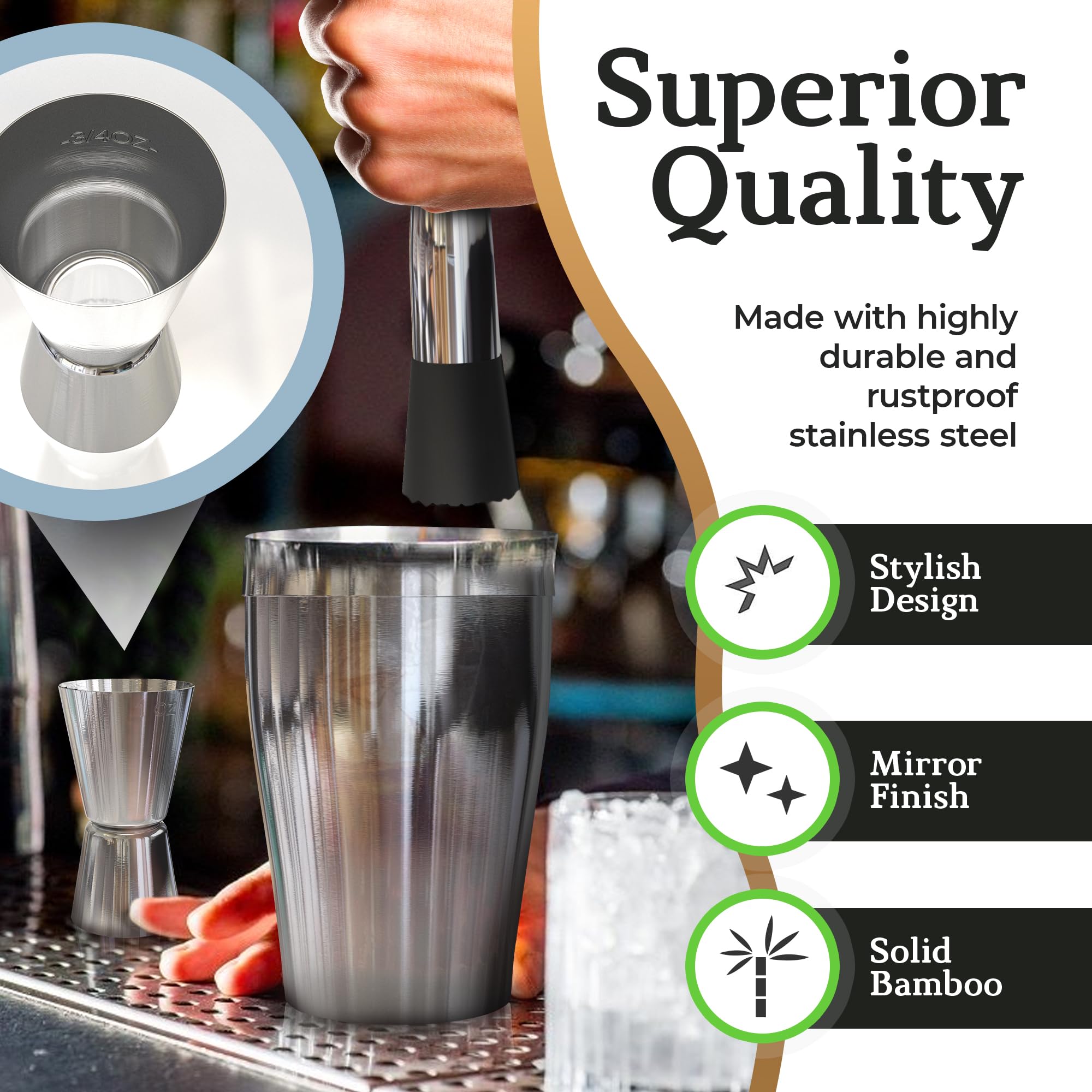 Free 30-recipe e-book included with Highball & Chaser set for inspiration.