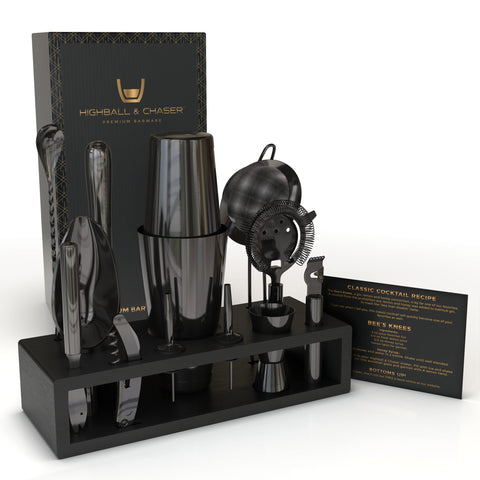 Highball & Chaser gunmetal Boston shaker set for stylish, durable home bartending