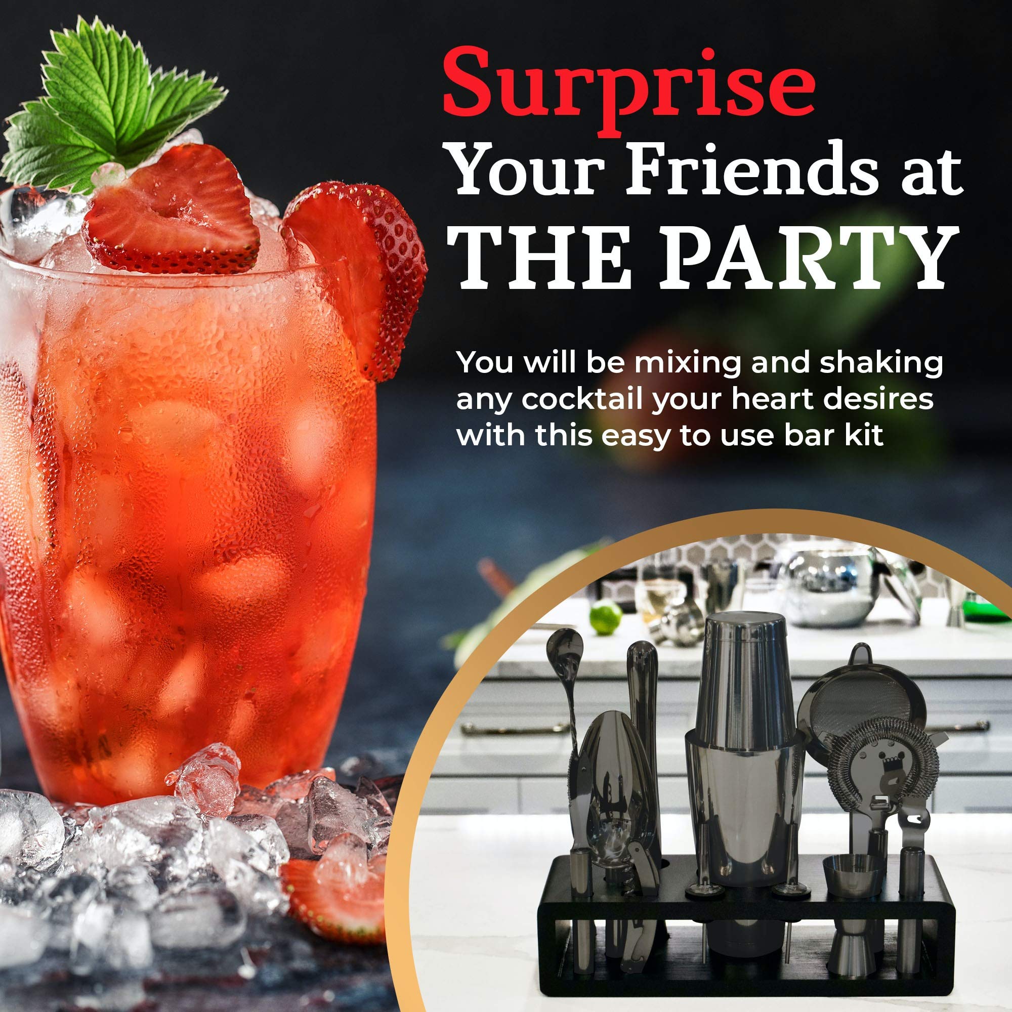 Highball & Chaser dual strainers for versatile filtering