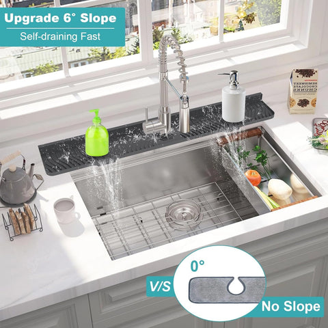 HighydroLED bathroom or kitchen mat acts as versatile organizer for toothbrush and mug.
