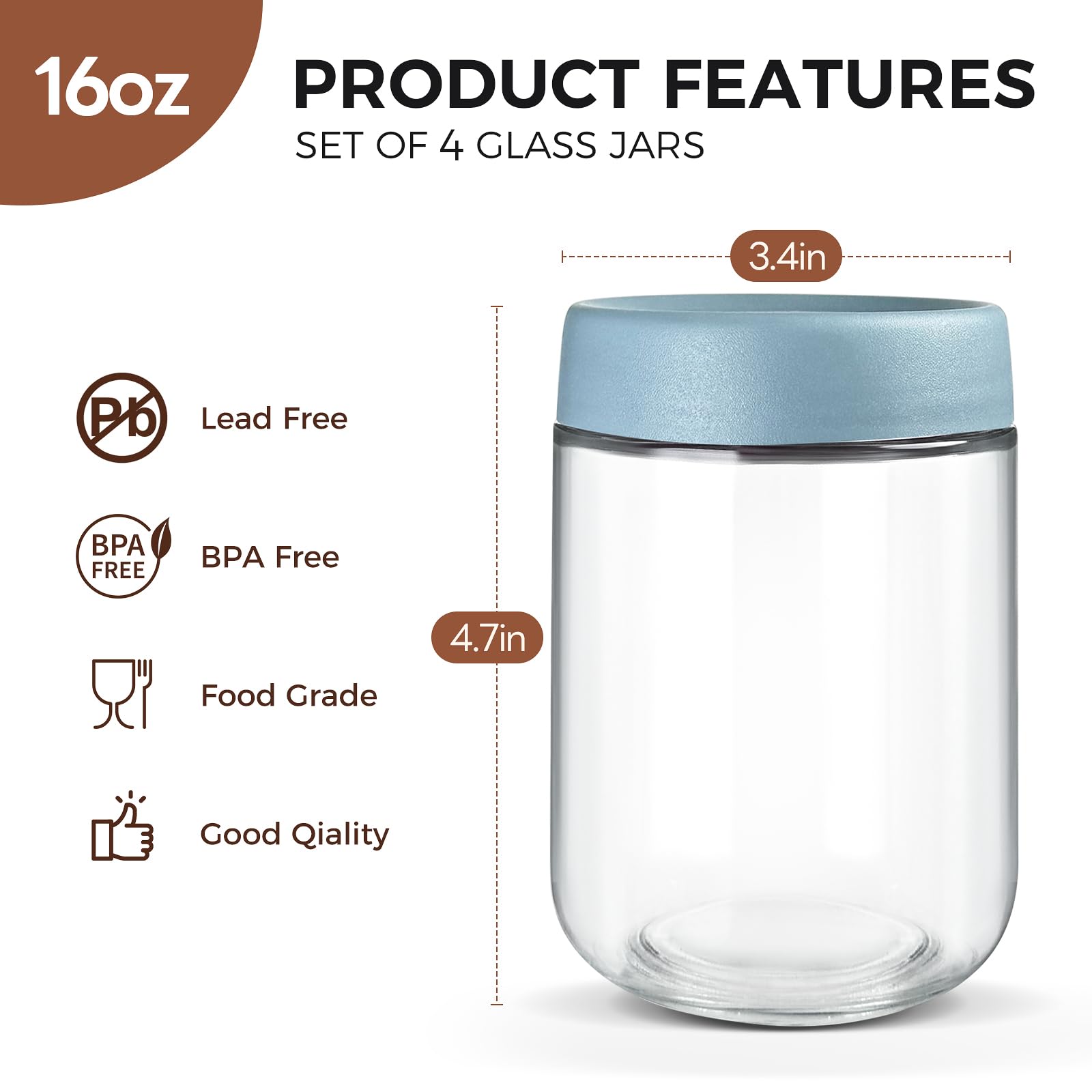 HIGLASTO glass storage lids providing airtight seal for freshness