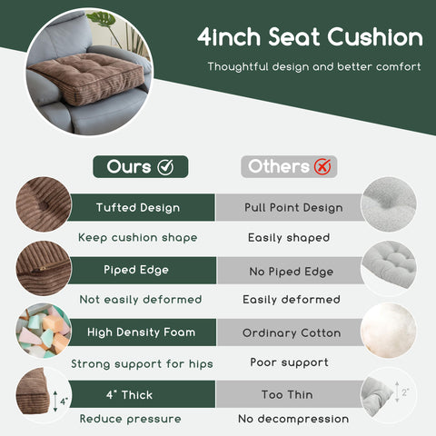 HIGOGOGO cushion fits standard recliners and sofas.