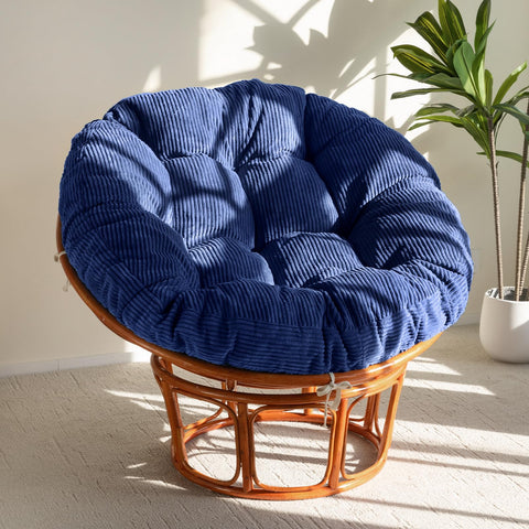 HIGOGOGO papasan cushion with corduroy cover, 48x48, for cozy seating