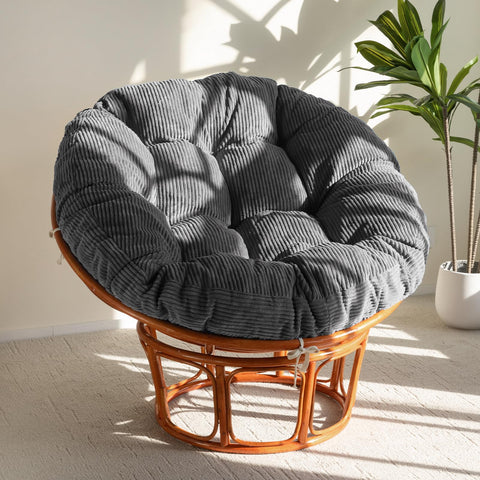 HIGOGOGO Papasan cushion with corduroy cover for luxurious, comfy seating