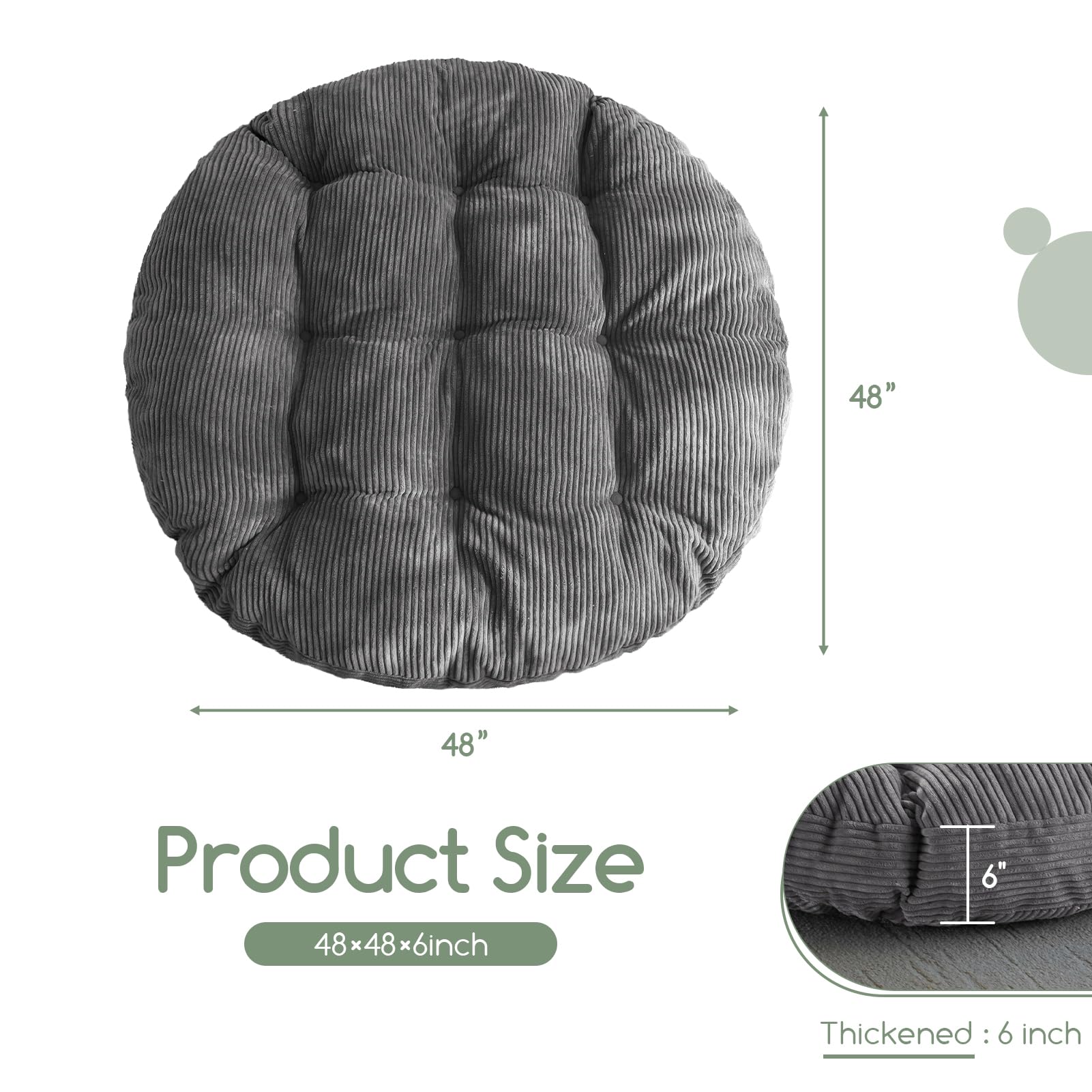 HIGOGOGO Papasan cushion foam support emphasizes soft shredded foam for durable comfort