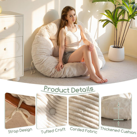 HIGOGOGO shredded foam core delivers soft comfort with strong support for long seating.