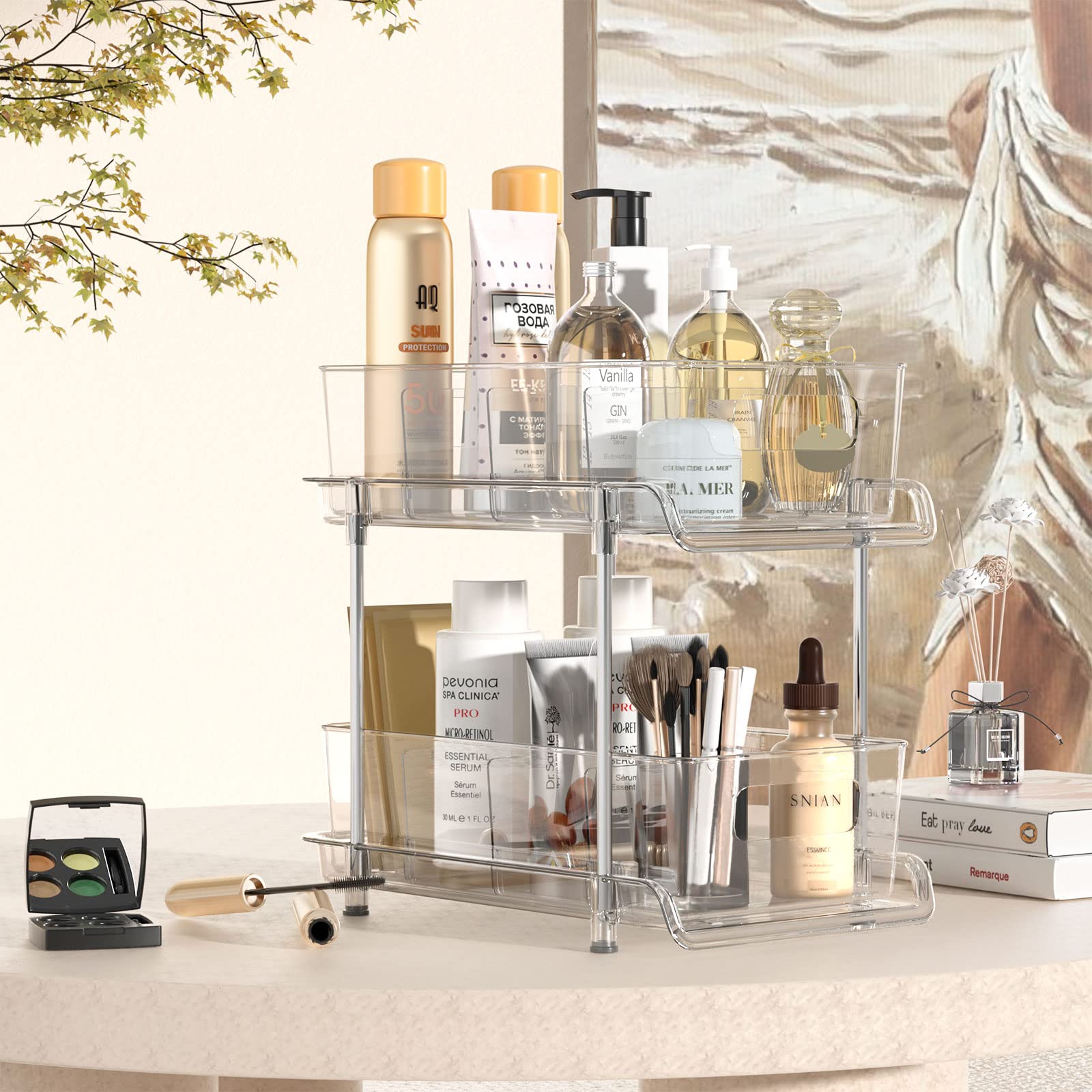 HIHEGD medicine cabinet and toiletries organizer for small items