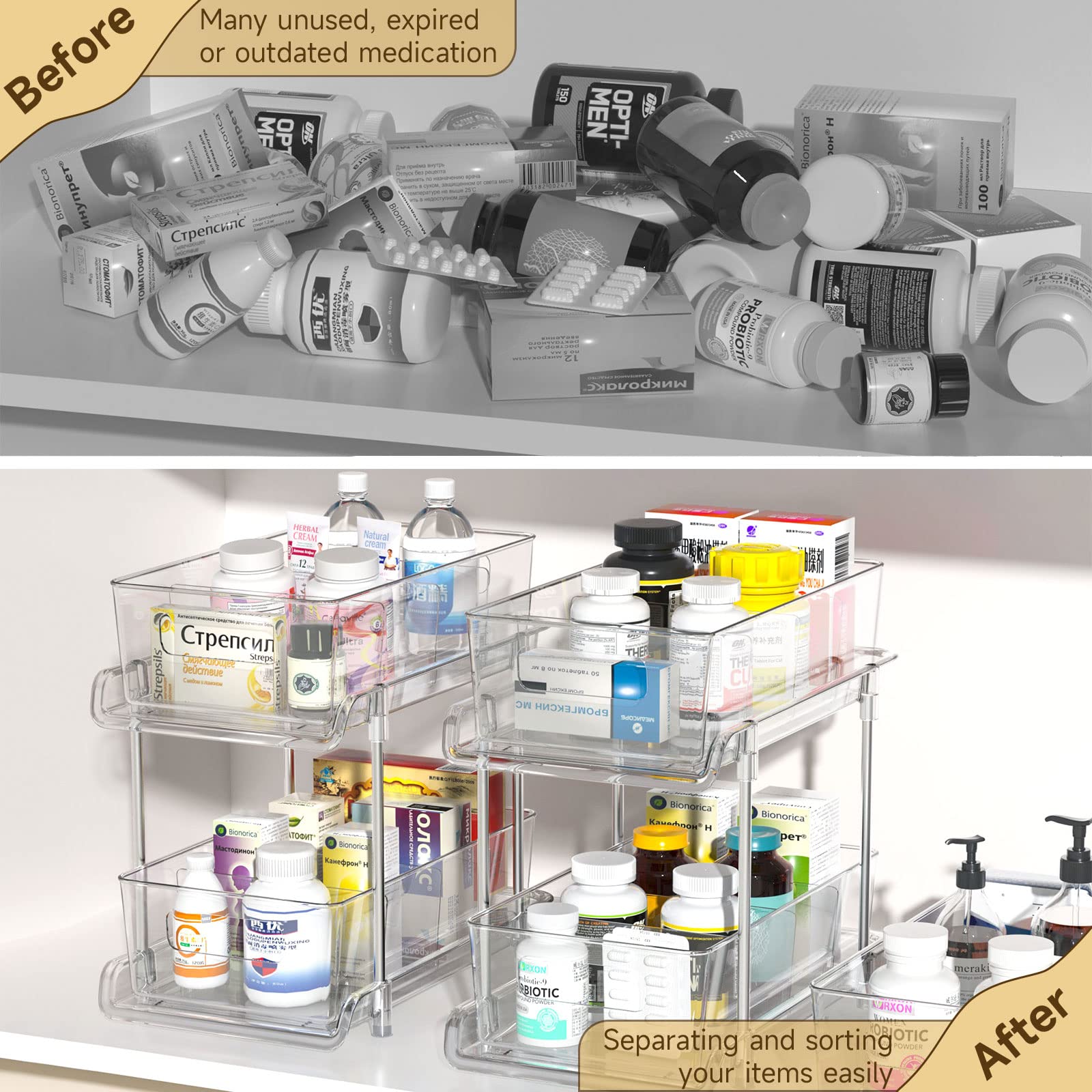 HIHEGD removable dividers create customizable compartments.