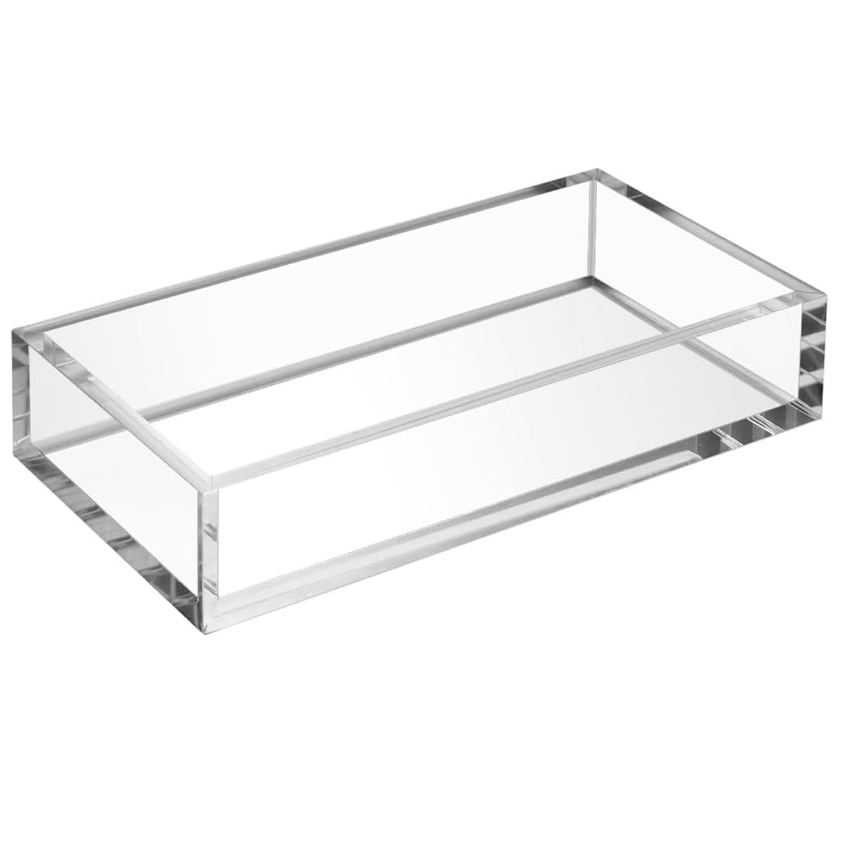 HIIMIEI acrylic napkin holder tray, crystal-clear and sturdy for elegant table settings.