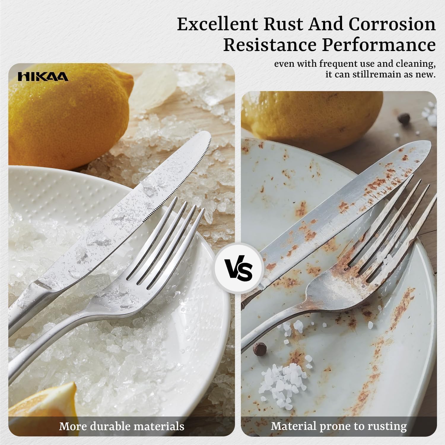 HIKAA dishwasher-safe silverware set simplifies cleanup after meals