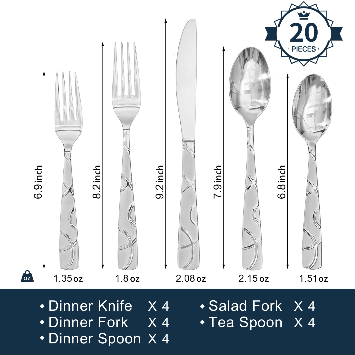 HIKAA dinner spoon with polished surface for easy scooping