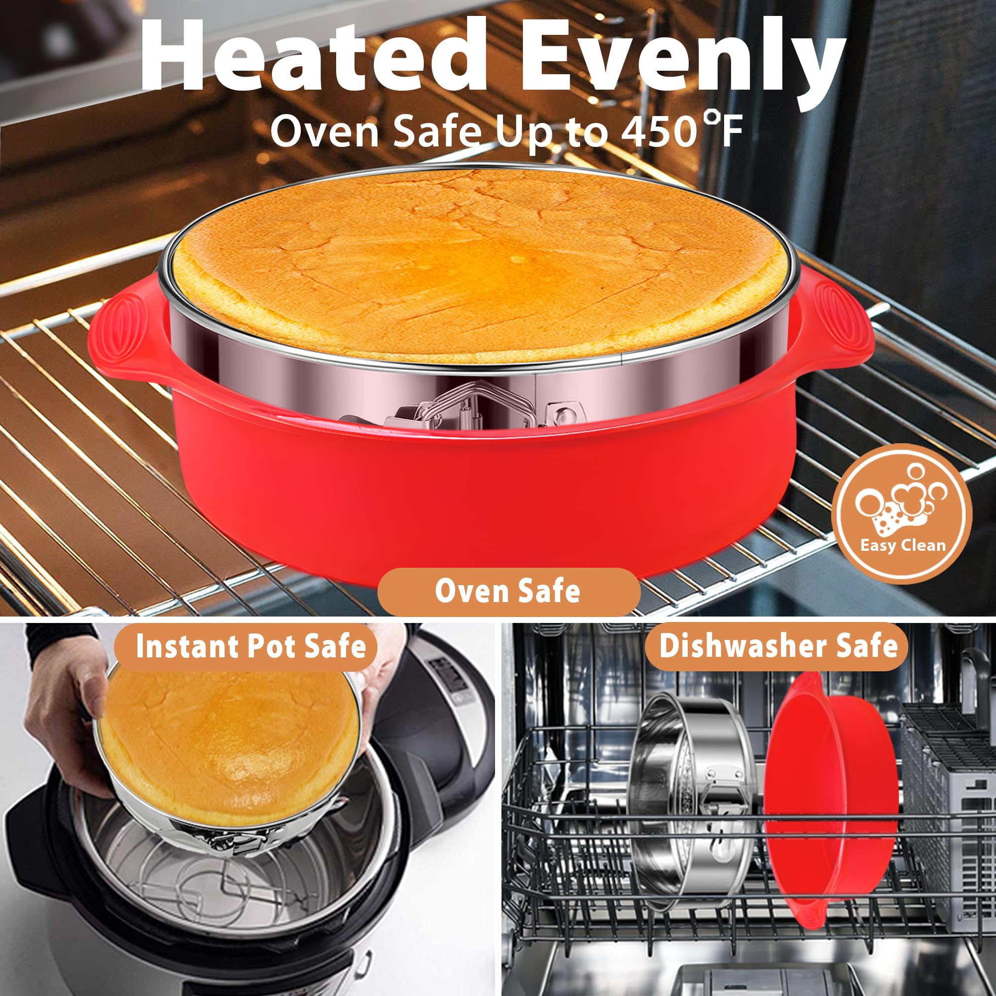 Hikolvol oven-safe pan withstands up to 450°F for versatile baking.