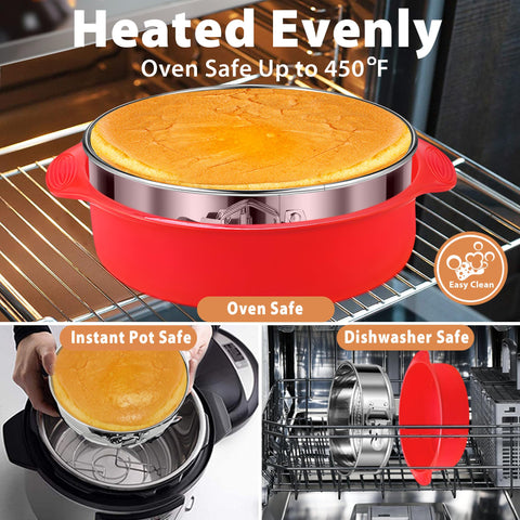 Hikolvol oven-safe pan withstands up to 450°F for versatile baking.