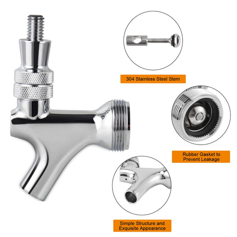 Hilangsan chrome-plated brass body combines rugged durability with clean appearance.