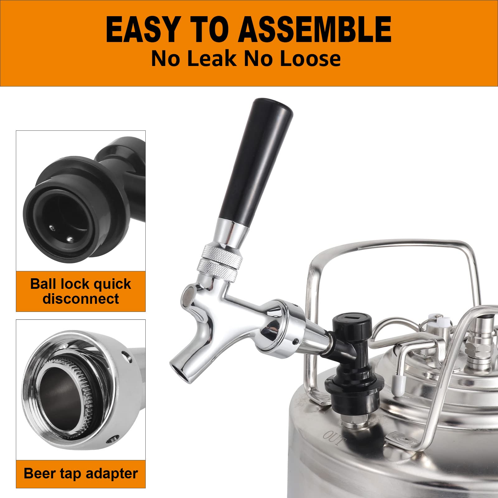 Hilangsan easy-clean picnic tap disassembles for thorough maintenance after use.
