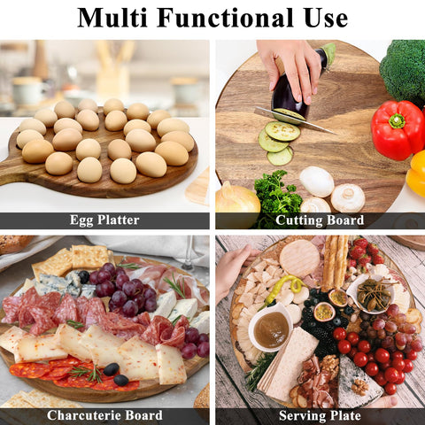 Hilislog Reversible Charcuterie Board doubles as cheese and meat tray.