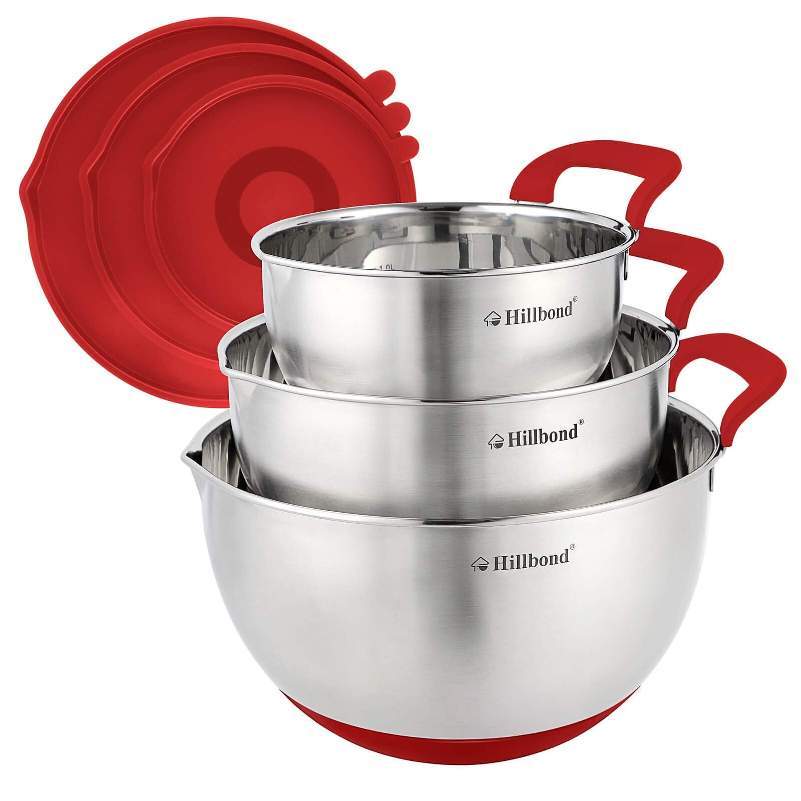 Hillbond 1.5 qt mixing bowl with lid for easy prep and storage.