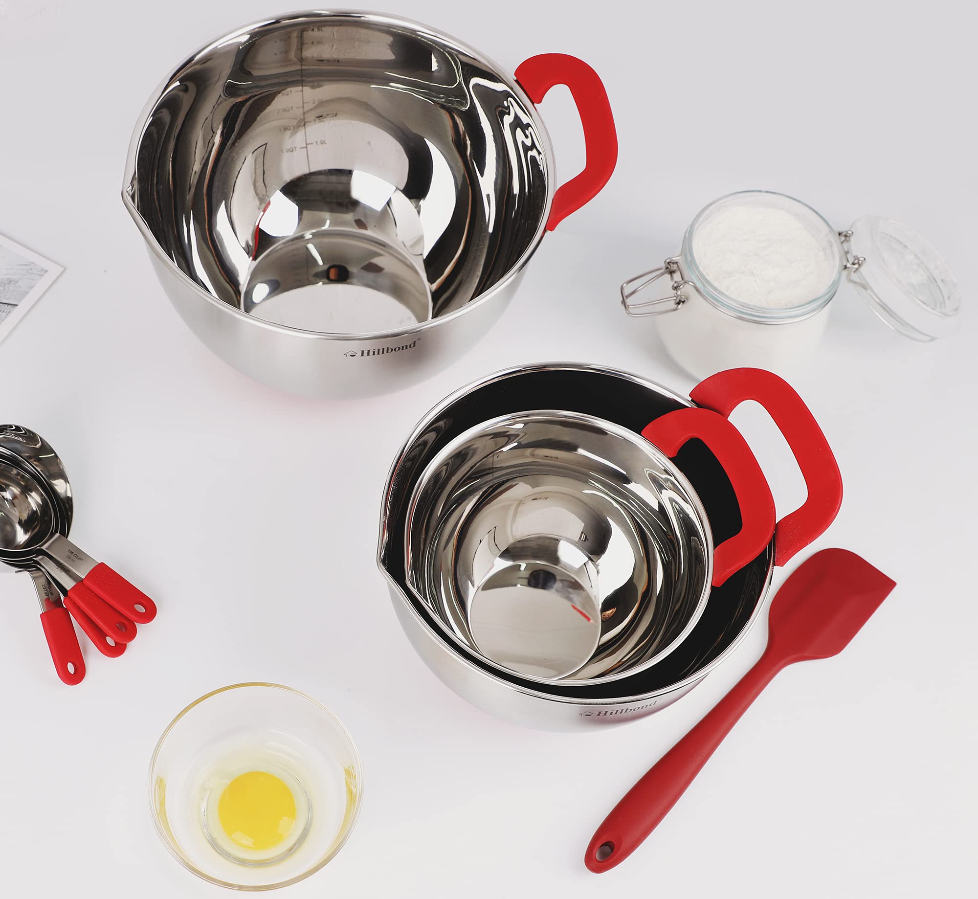 Hillbond lids provide tight seals to keep ingredients fresh and dust-free.