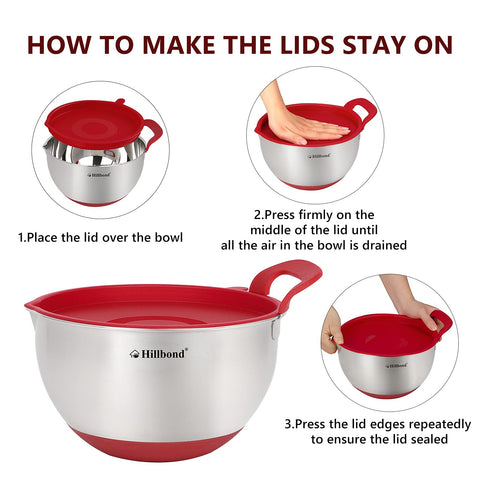 Hillbond stainless steel bowls are dishwasher safe for easy cleanup.