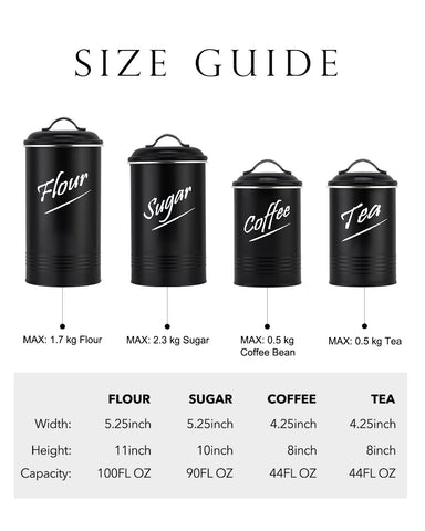 Hillbond sugar canister with secure seal prevents moisture and clumping
