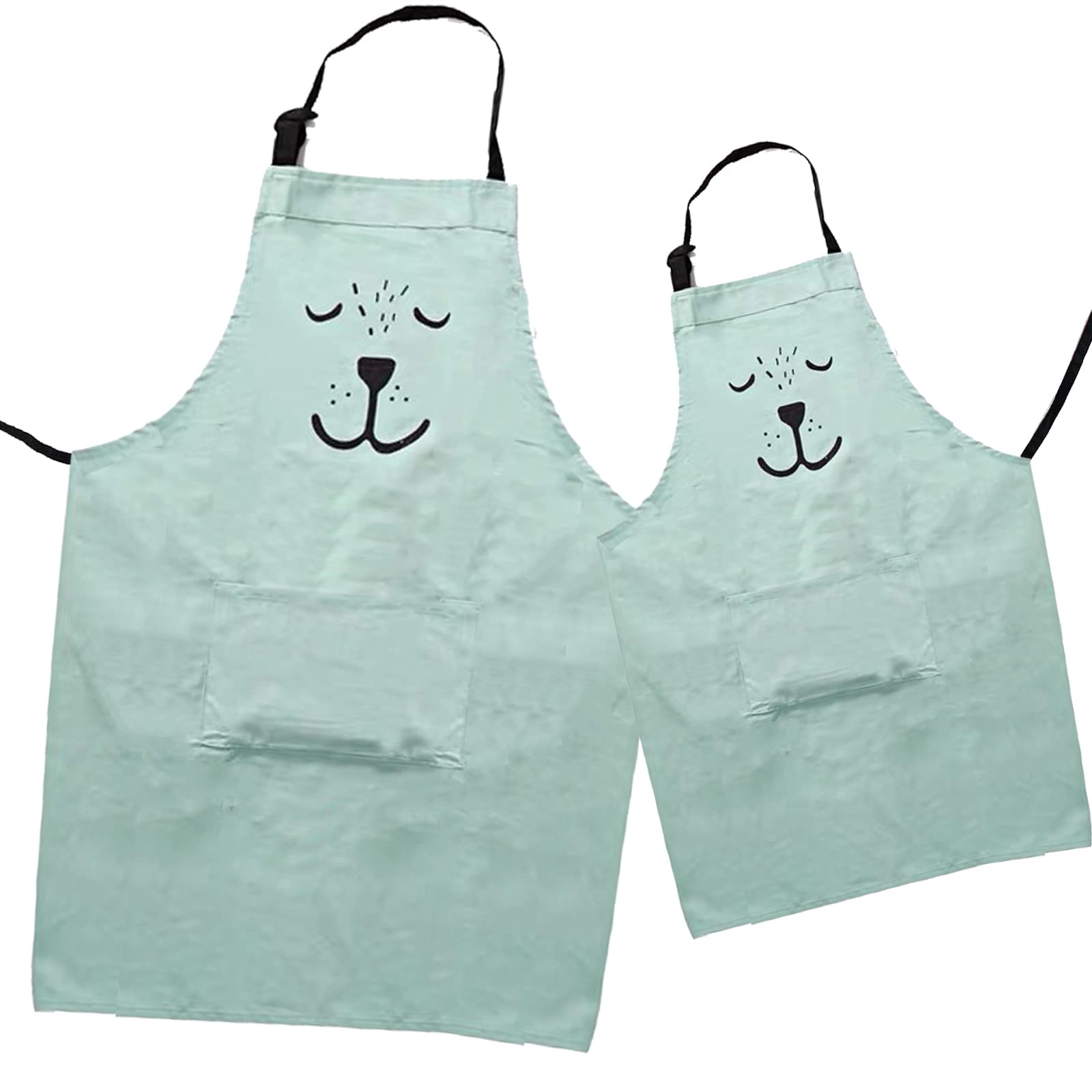 Hillhome adult and child apron pair in matching kitchen wear