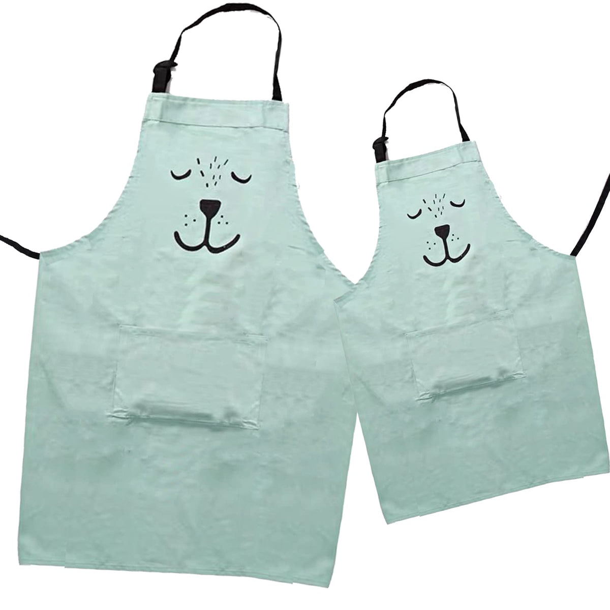 Hillhome adult and child apron pair in matching kitchen wear