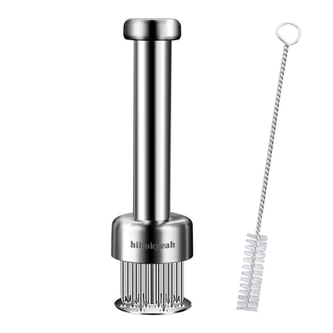 Hillokyeah meat tenderizer with 21 needles and guard for consistent tenderness