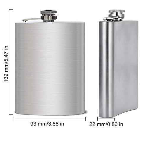 Hillside-Kit hip flask bracelet outer diameter shown with sleek silhouette.