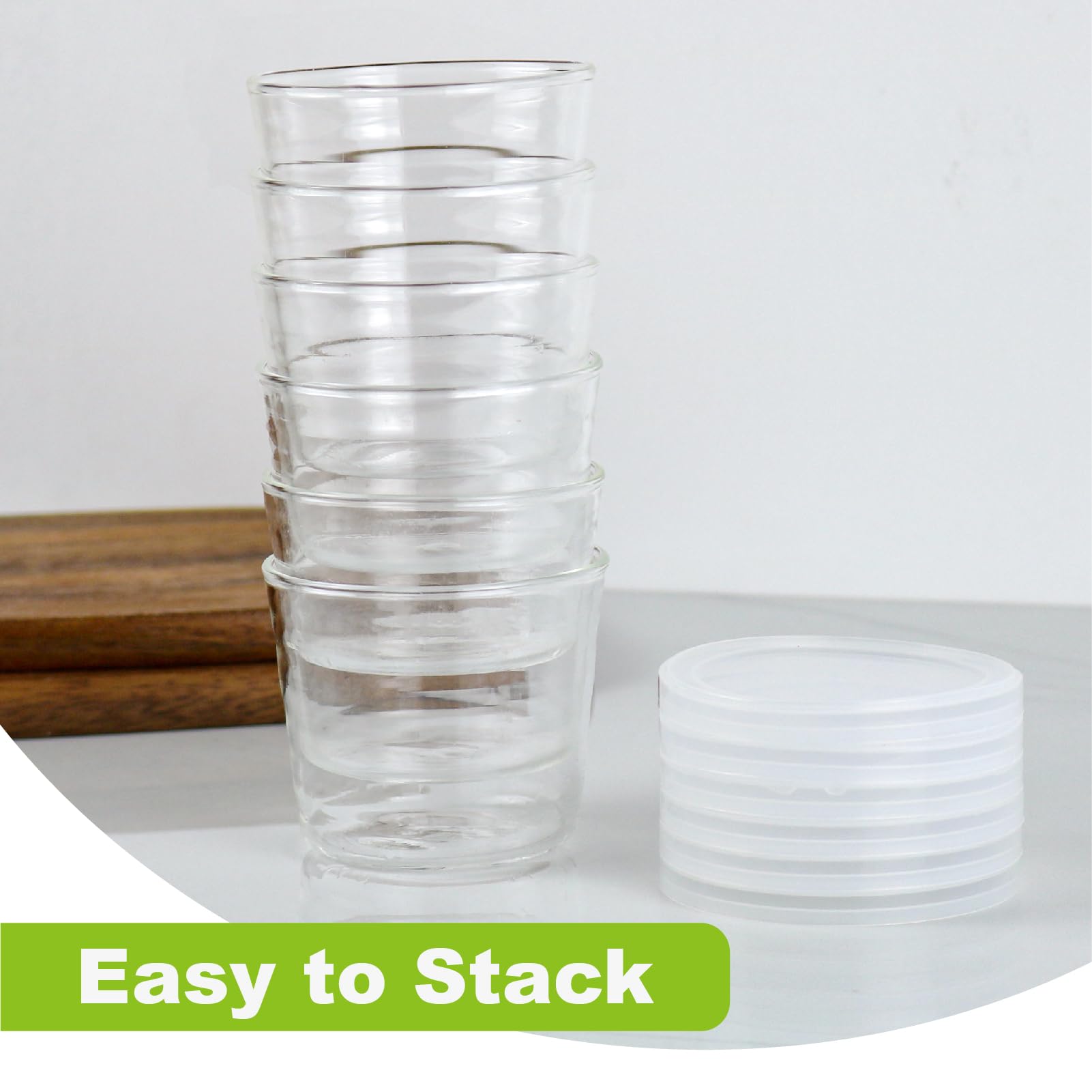 HillSpring dessert bowls with lids for dips, yogurts, and snacks on the go.