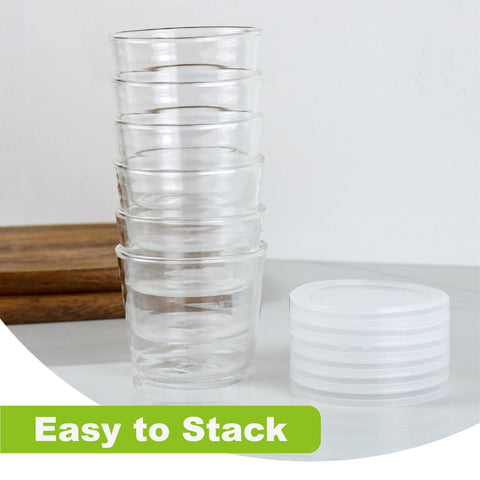 HillSpring dessert bowls with lids for dips, yogurts, and snacks on the go.