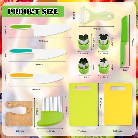 Hilsoeet Montessori Kids Knives safety edges ensuring controlled cuts.