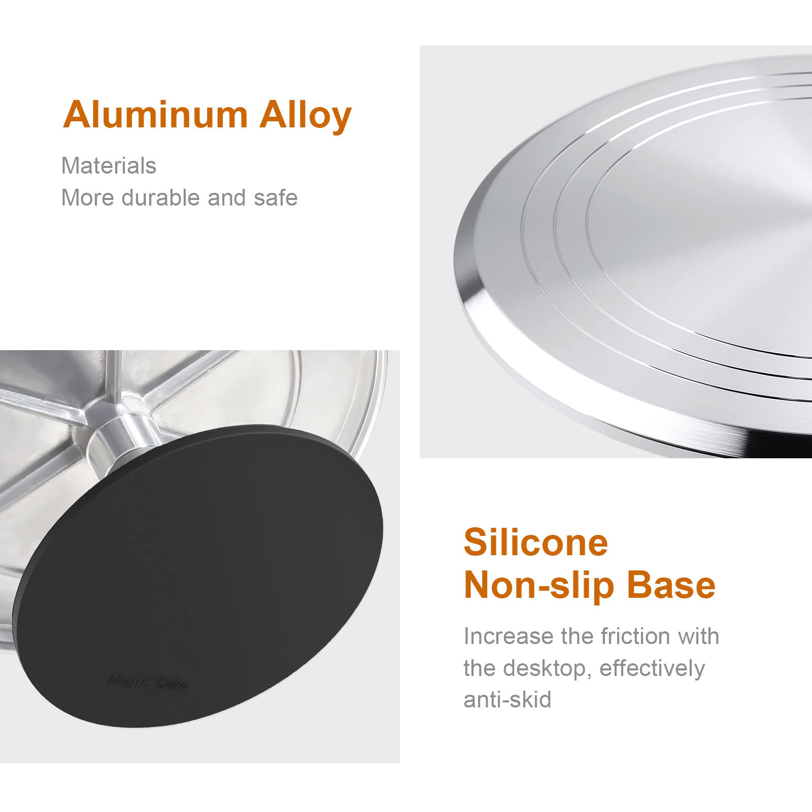 Himaly food-safe stainless steel surface preserves flavor while decorating.