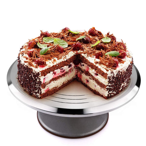 Himaly round decorating turntable supports precise cupcake and cake decorating.