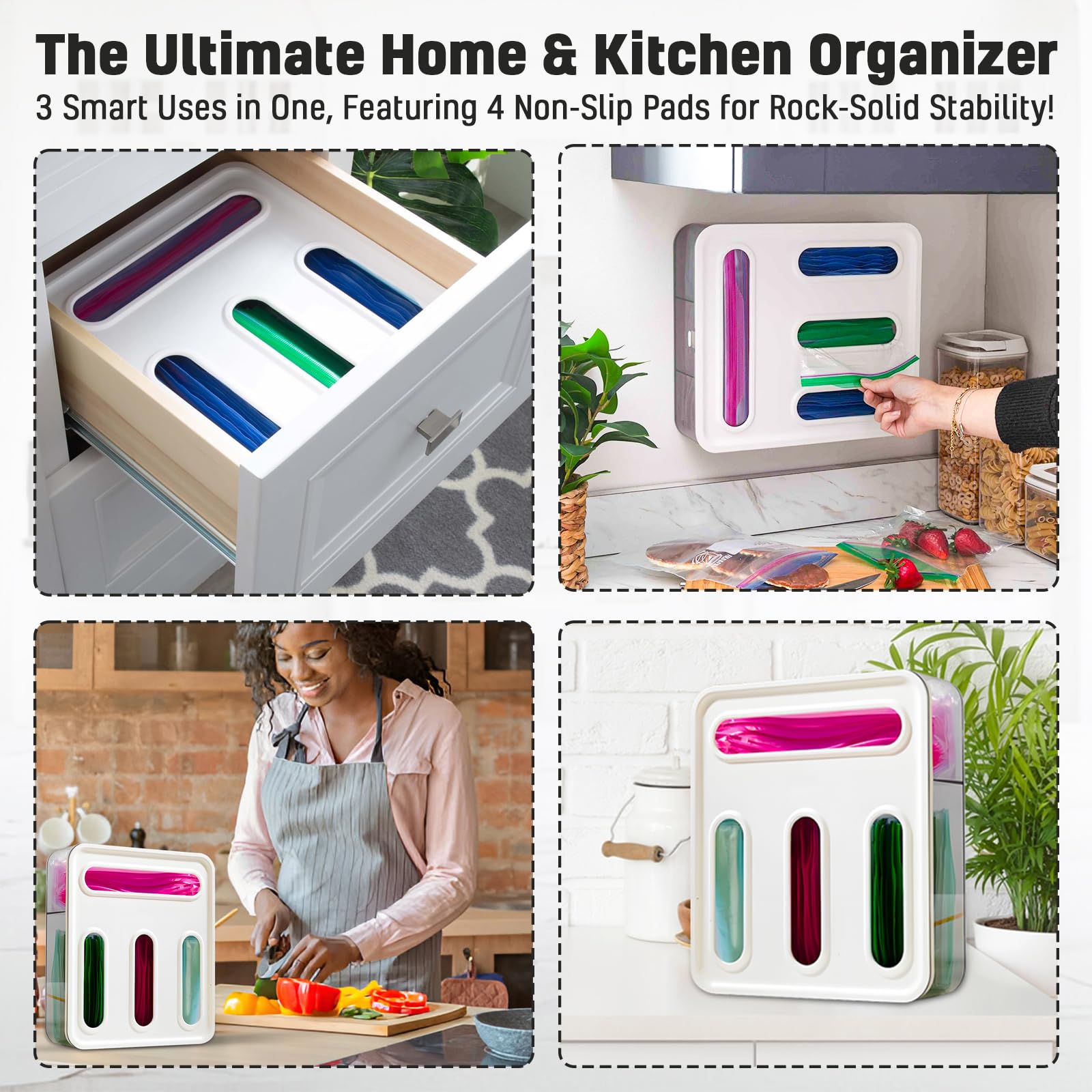 HIMUS kitchen drawer organizer fits countertop layouts for easy access.