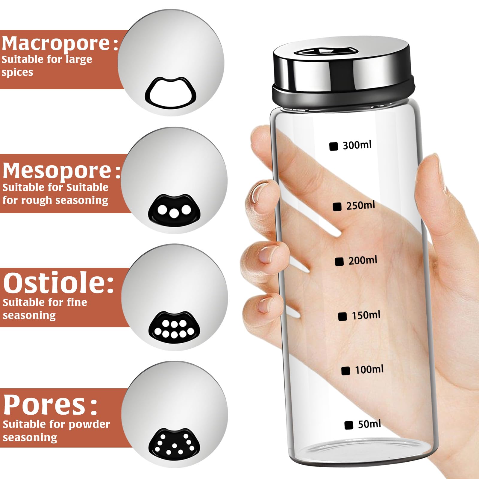 HINGTAI borosilicate glass body keeps contents visible and durable.