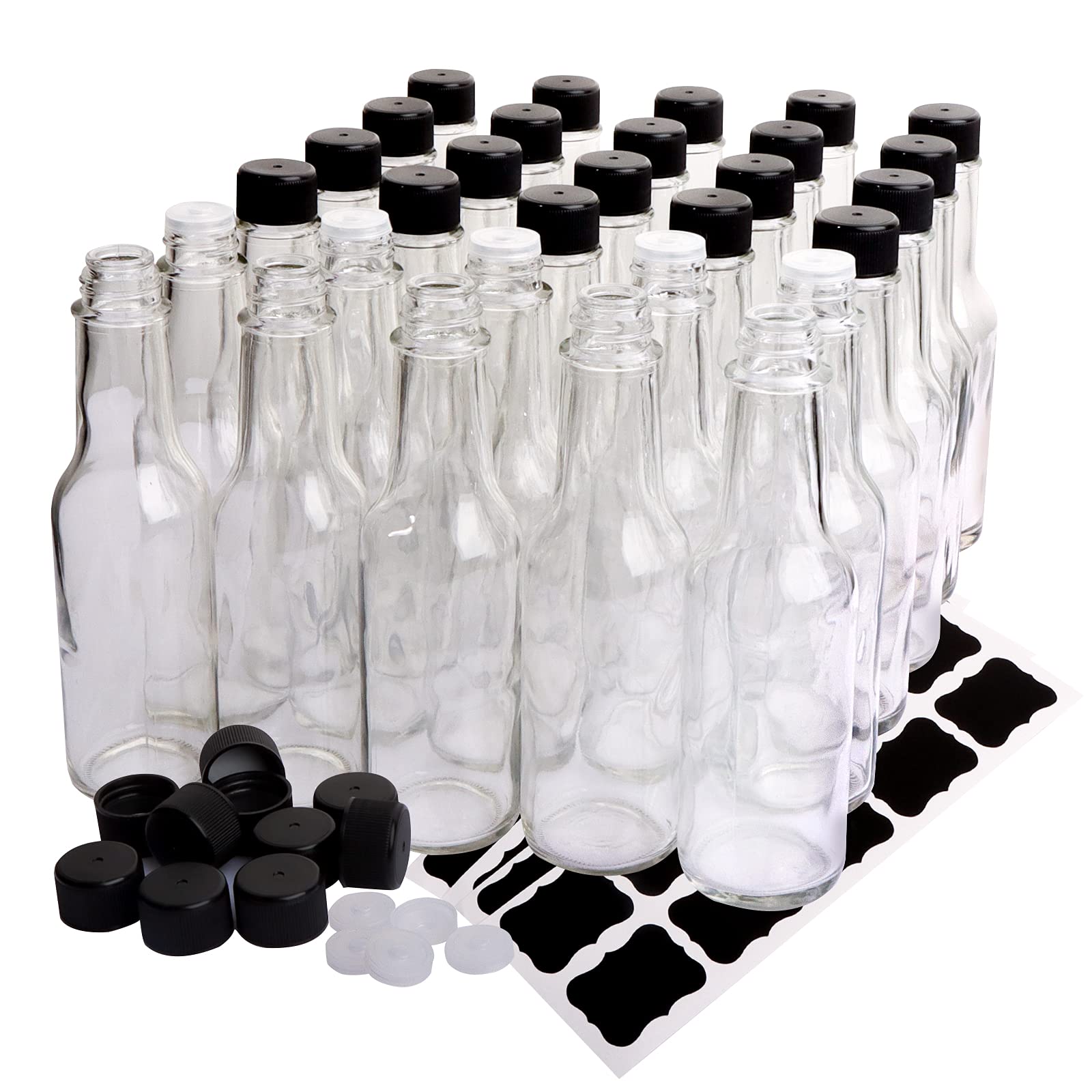 HINGWAH 5oz clear woozy bottle ready for sauces and dressings.