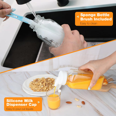 HINGWAH complete set includes spouts, labels, and a cleaning sponge brush.