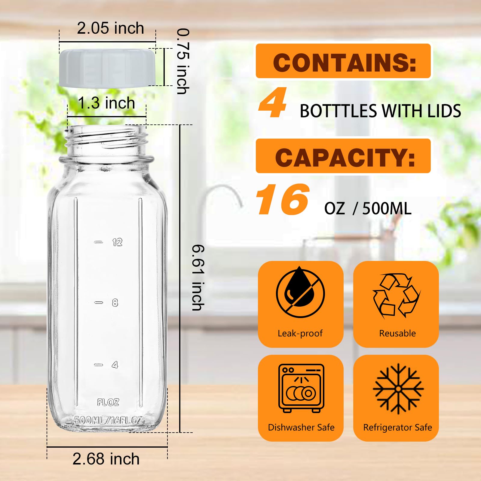HINGWAH glass bottles show clear ml and oz markings for precise mixing.