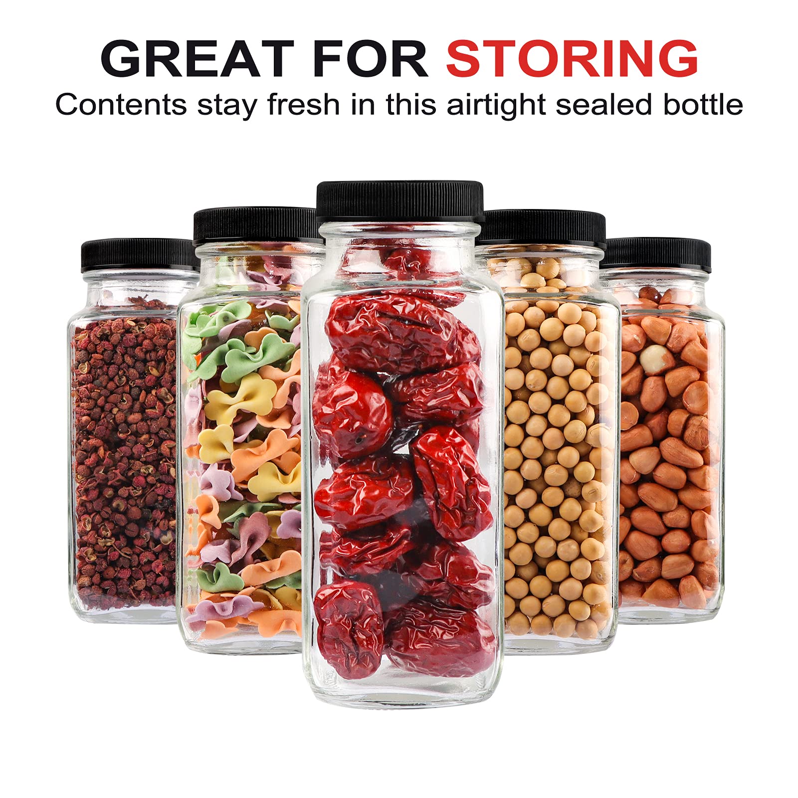 HINGWAH 12-bottle set supports bulk storage and meal prep.