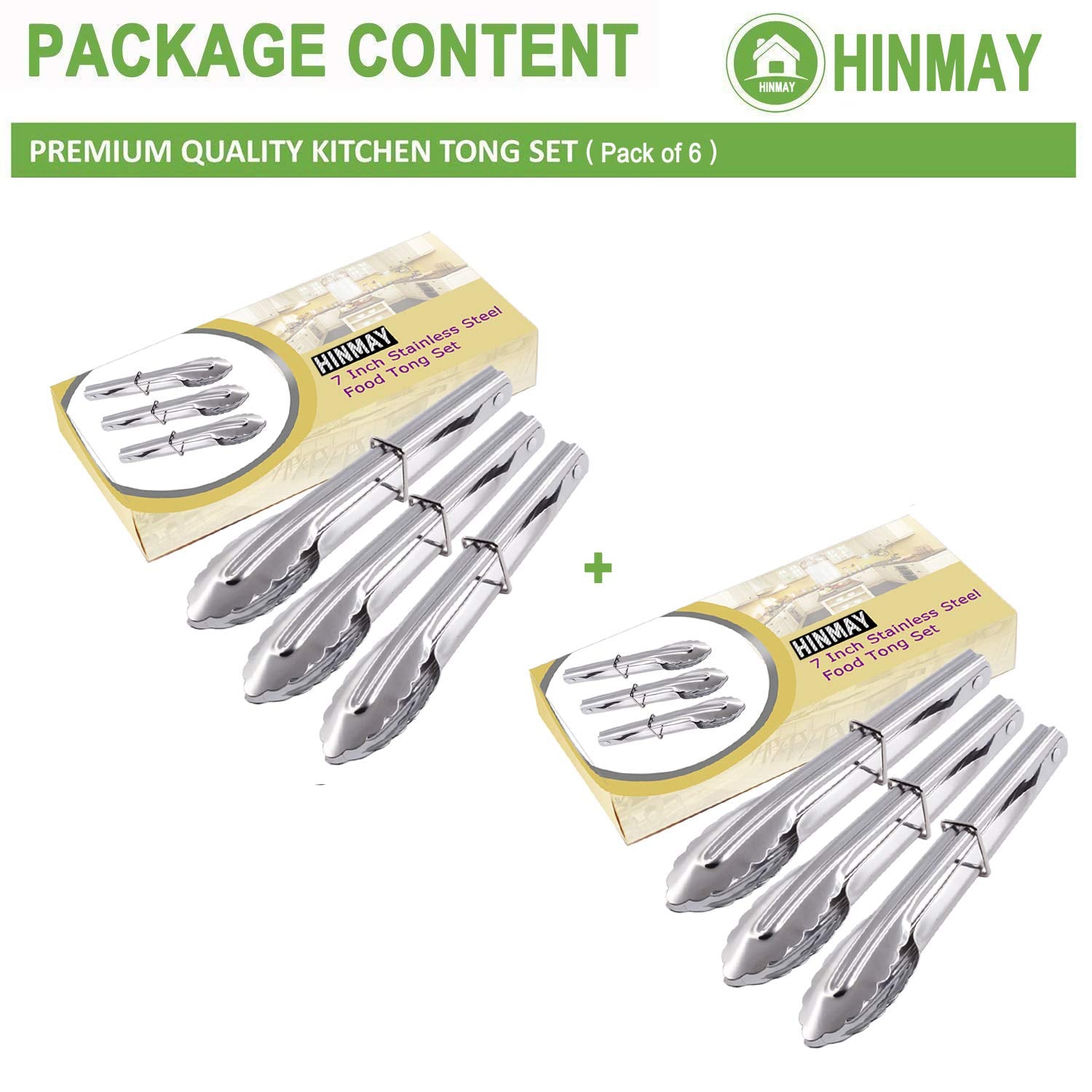 HINMAY clam-shell head mini tongs offer secure grip for appetizers.
