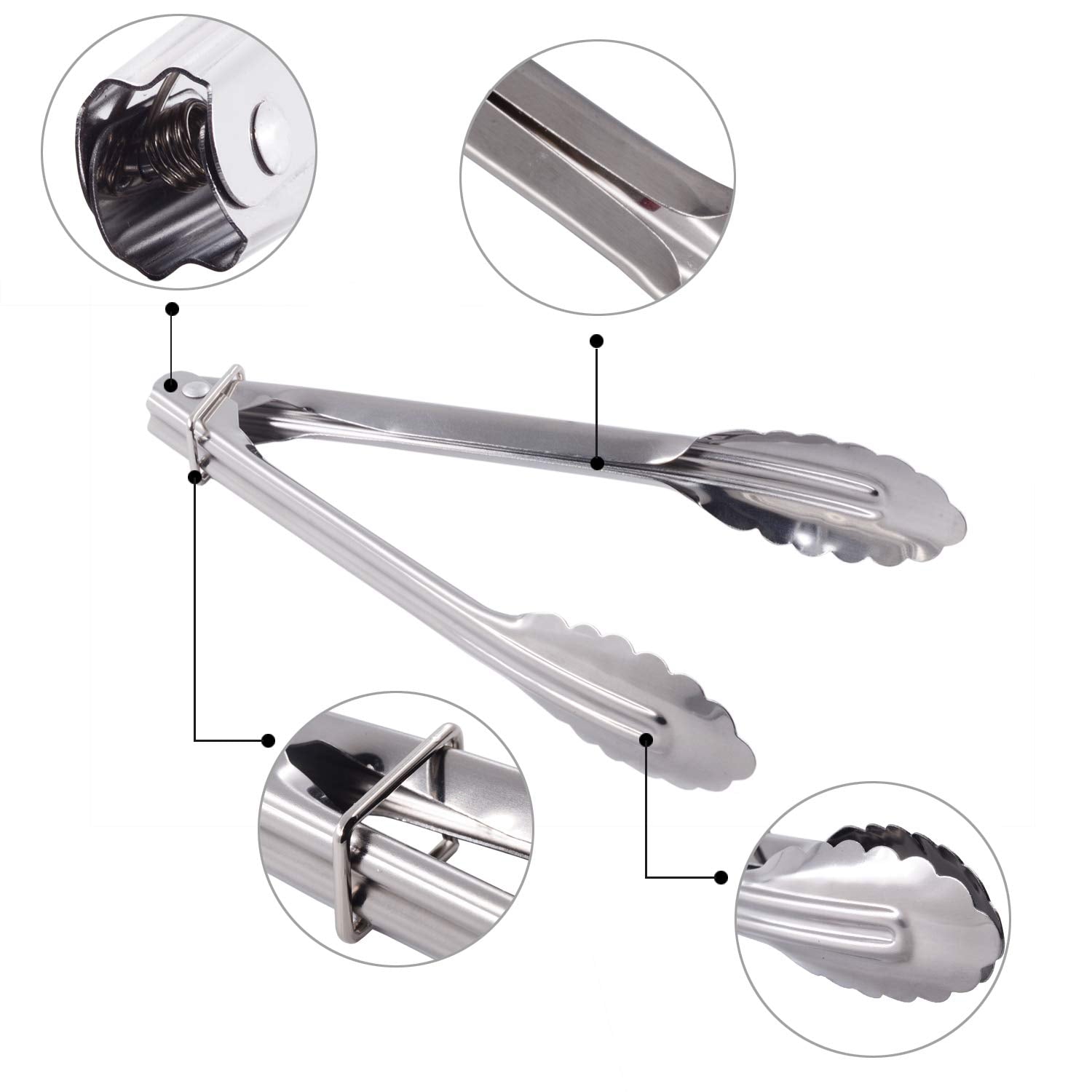 HINMAY serving tongs for desserts and snacks enhance portable party prep.
