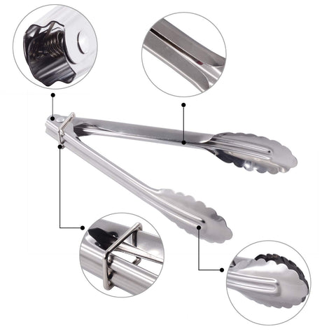 HINMAY serving tongs for desserts and snacks enhance portable party prep.