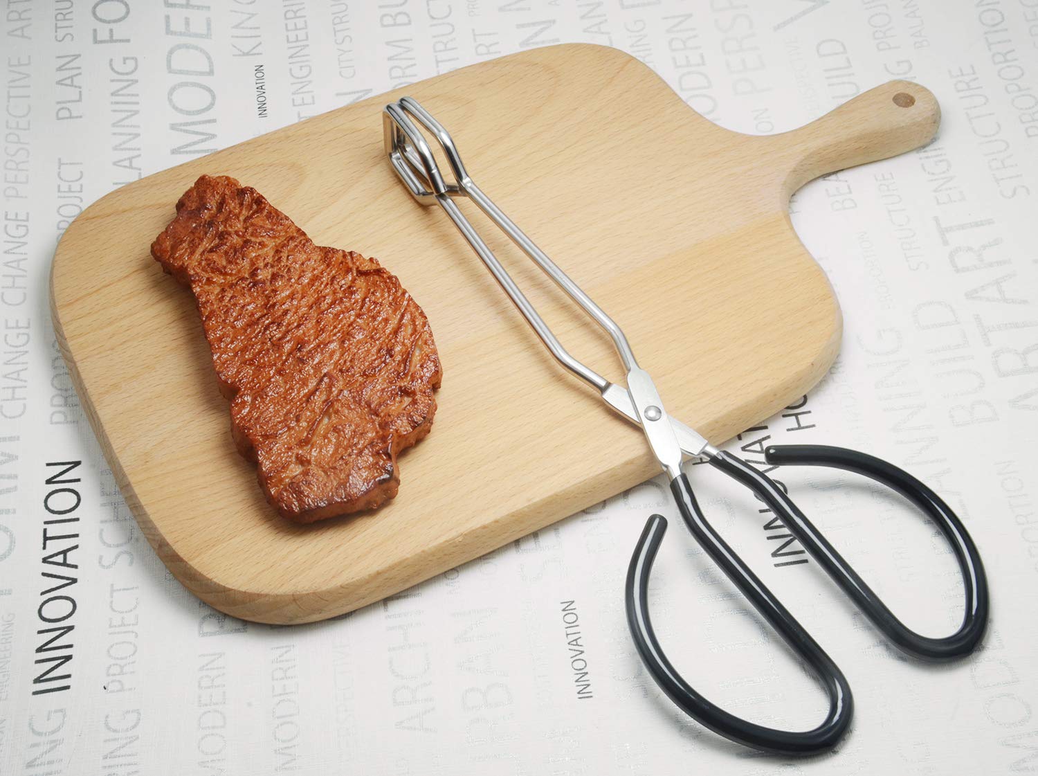HINMAY tongs slip-proof handles for secure cooking grip