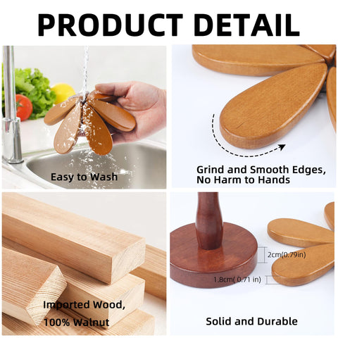 Hinpote magical-design-trivet features auto opening for easy placement of hot dishes